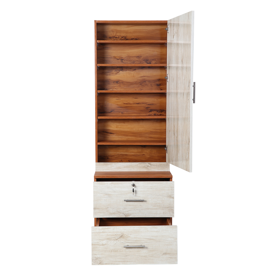 Prismira Dressing Table (Natural Teak & Russian White)