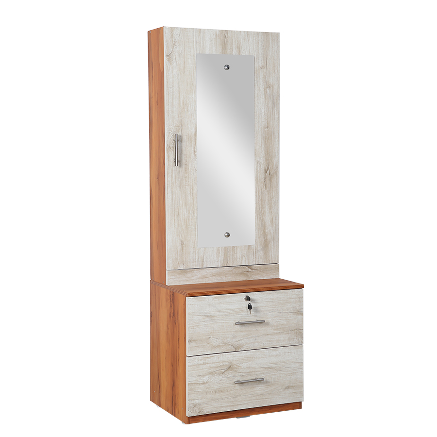 Prismira Dressing Table (Natural Teak & Russian White)