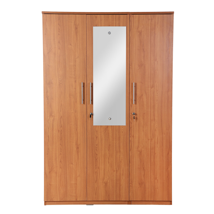 Velora 3 Door Wardrobe (Light Walnut)-2