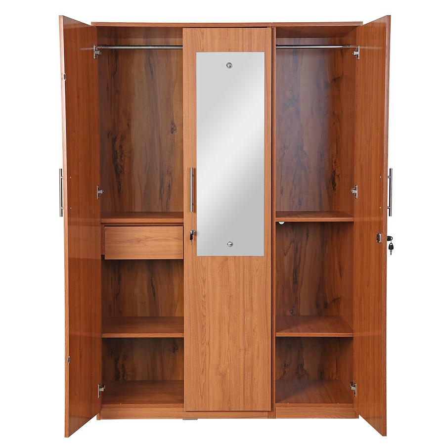 Velora 3 Door Wardrobe (Light Walnut)-2