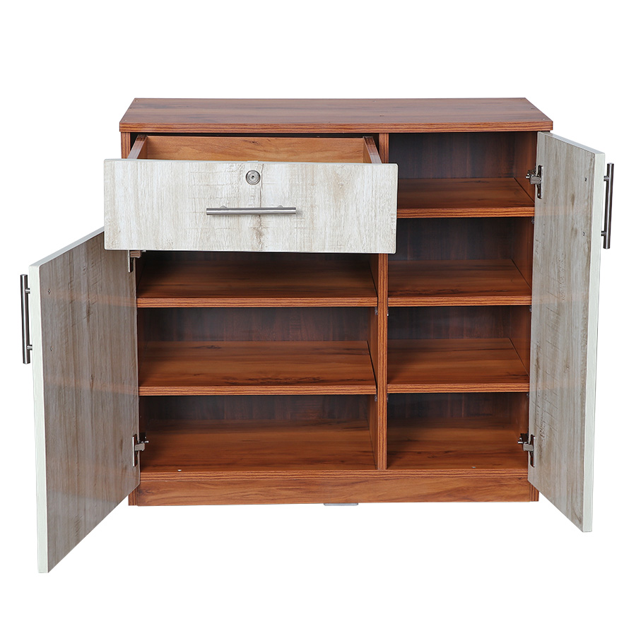 KickCove Shoe Rack (Natural Teak & Russian White)