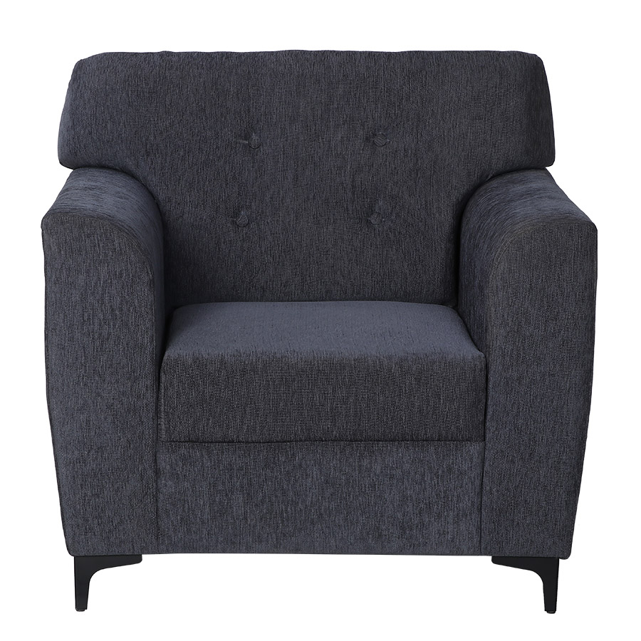 RestNest Fabric Sofa 1 Seater (Ash Grey)-2