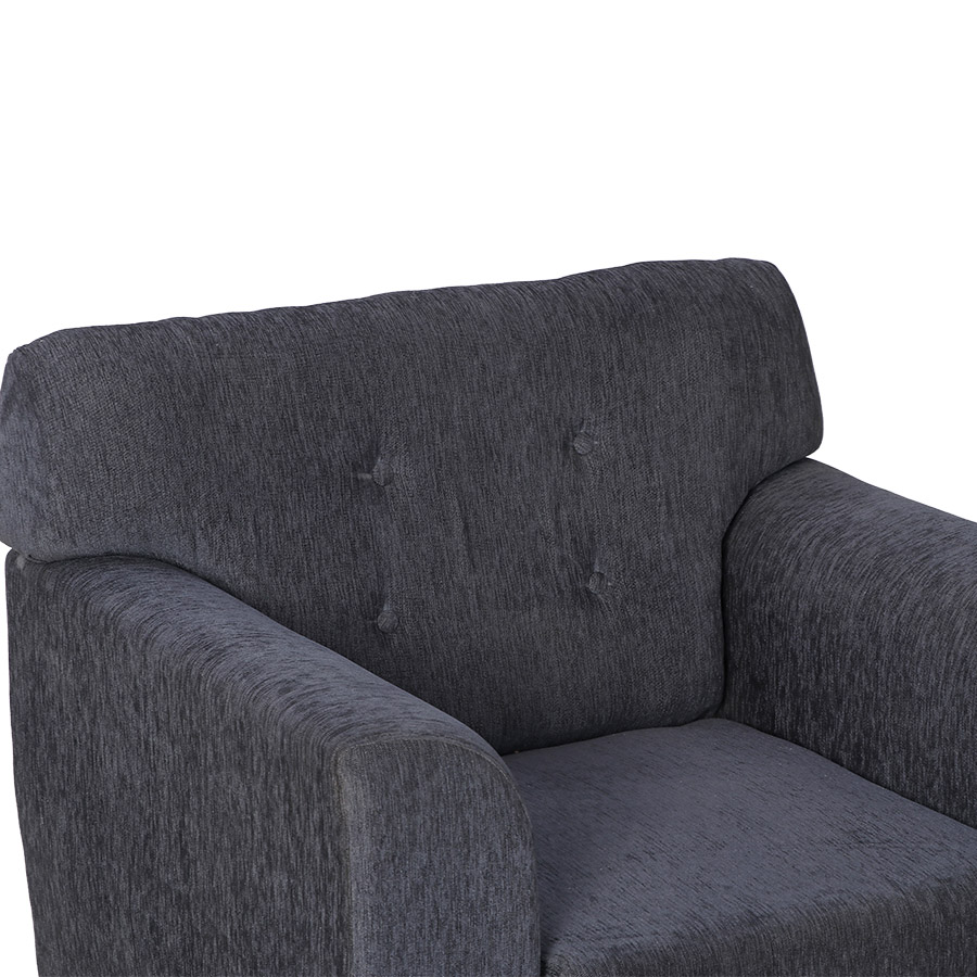 RestNest Fabric Sofa 1 Seater (Ash Grey)-2