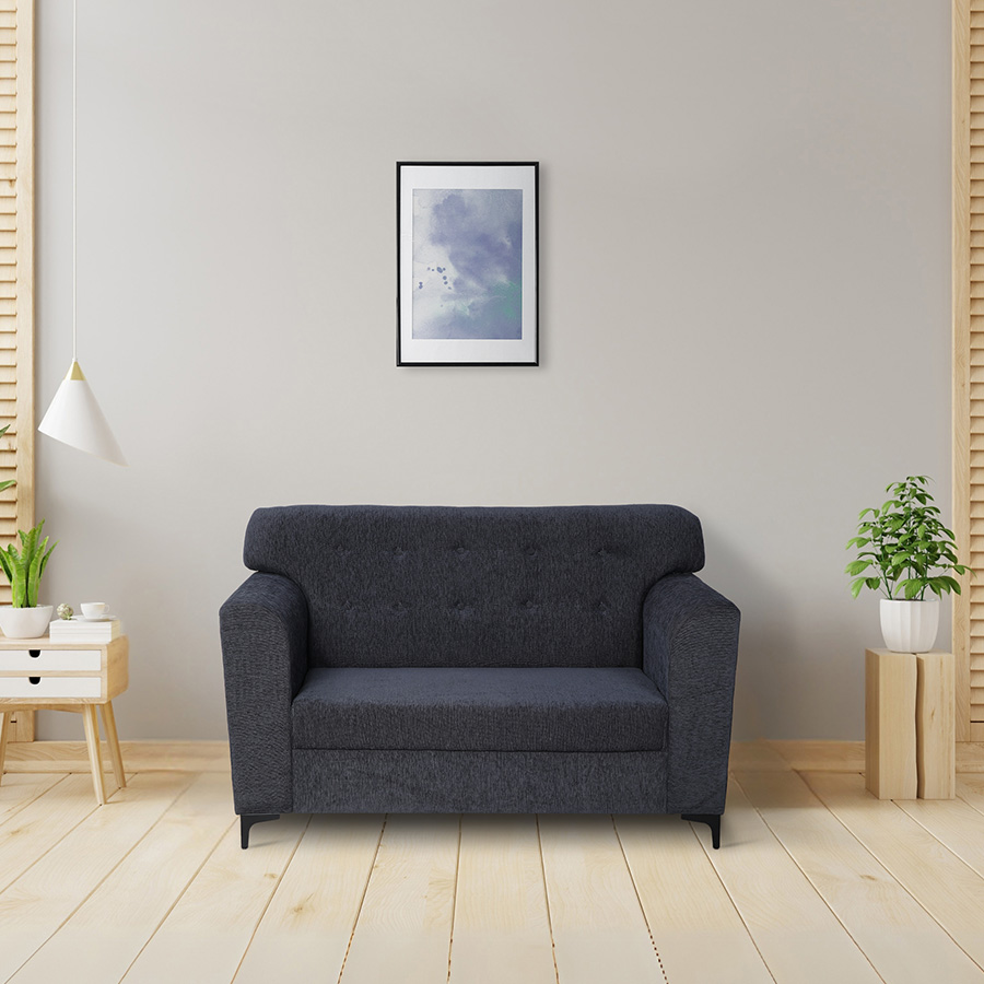 RestNest Fabric Sofa 2 Seater (Ash Grey)