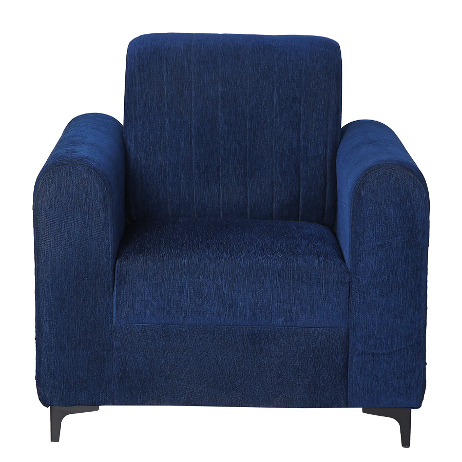 CasaCove Fabric Sofa 1 Seater (Navy Blue)