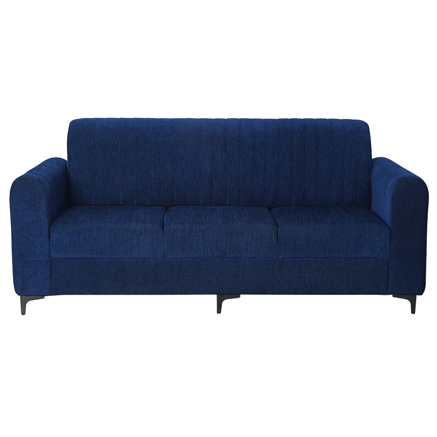 CasaCove Fabric Sofa 3 Seater (Navy Blue)-2