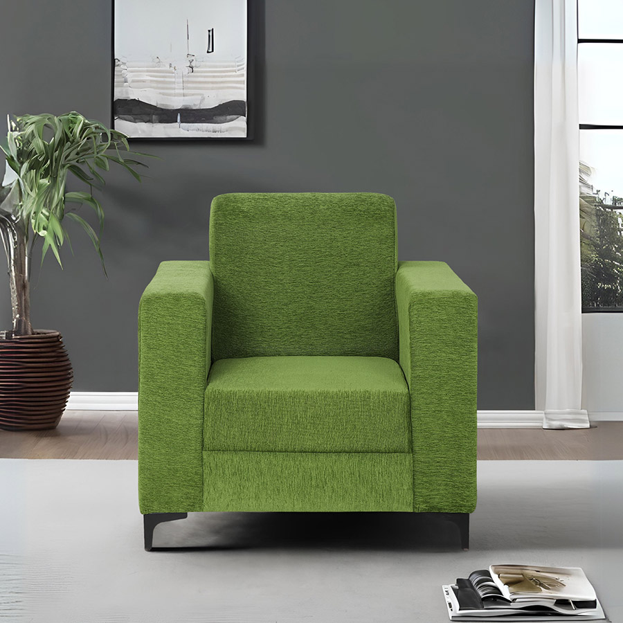 CloudCouch Fabric Sofa 1 Seater (Green)