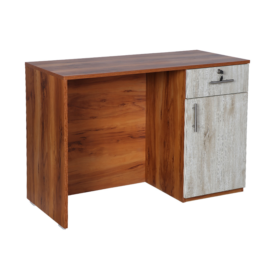 Styla Study Table (Natural Teak & Russian White)